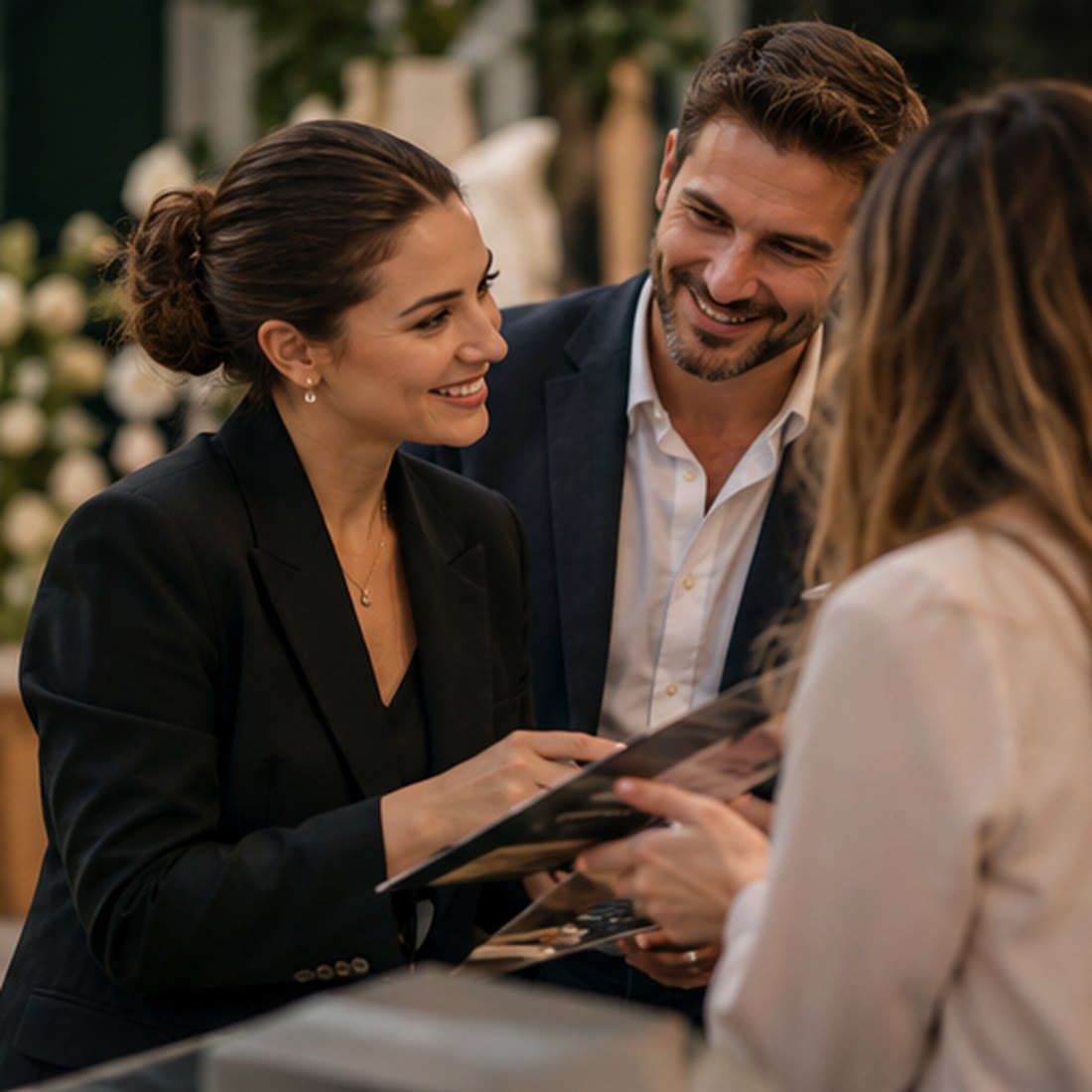 People connecting during an in-person brand experience